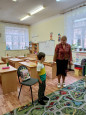 Встреча с библиотекарем Надеждой Владимировной и ее спутницей «лисой  Алисой».    
