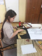 Занятия  объединения "Аппликация из соломки"