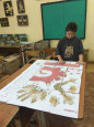Занятия  объединения "Аппликация из соломки"