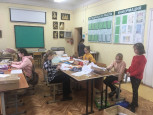 Занятия  объединения "Аппликация из соломки"