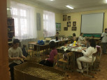 Занятия  объединения "Аппликация из соломки"