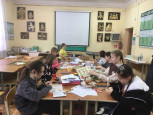 Занятия  объединения "Аппликация из соломки"