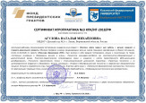 Сертификат игропрактика