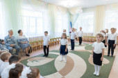 В РЖД детский сад №24 торжественно открыли "Островок памяти" - часть 1