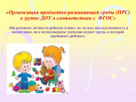 Предметно-развивающая среда в ДОУ