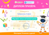 Дипломы призеров