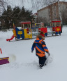Ура! Лепим снеговика!