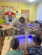 У нас в гостях библиотекарь! (песочное рисование)