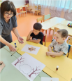 Аппликация из карандашной стружки