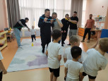Весёлые старты "Вместе с папой"