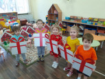 Городок  из  заснеженных  домиков 