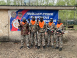 Военно-патриотические соревнования среди юнармейских отрядов по пейнтболу