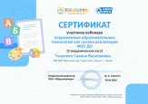 Участник вебинара "Современные образовательные технологии как основа реализации ФОП ДО"
