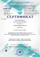 Сертификат "Педагогические таланты России"