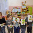 Аппликация Елочка красавица.