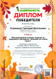 Диплом победителя 
