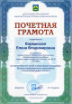 Почетная грамота за значительный вклад в реализацию программы духовно-нравственного воспитания "Социокультурные истоки"