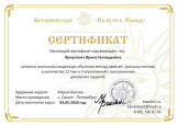 Сертификаты об обучении 